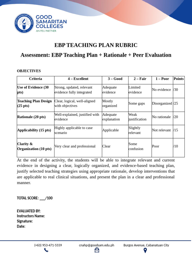 EBP-RUBRICS (1) | PDF