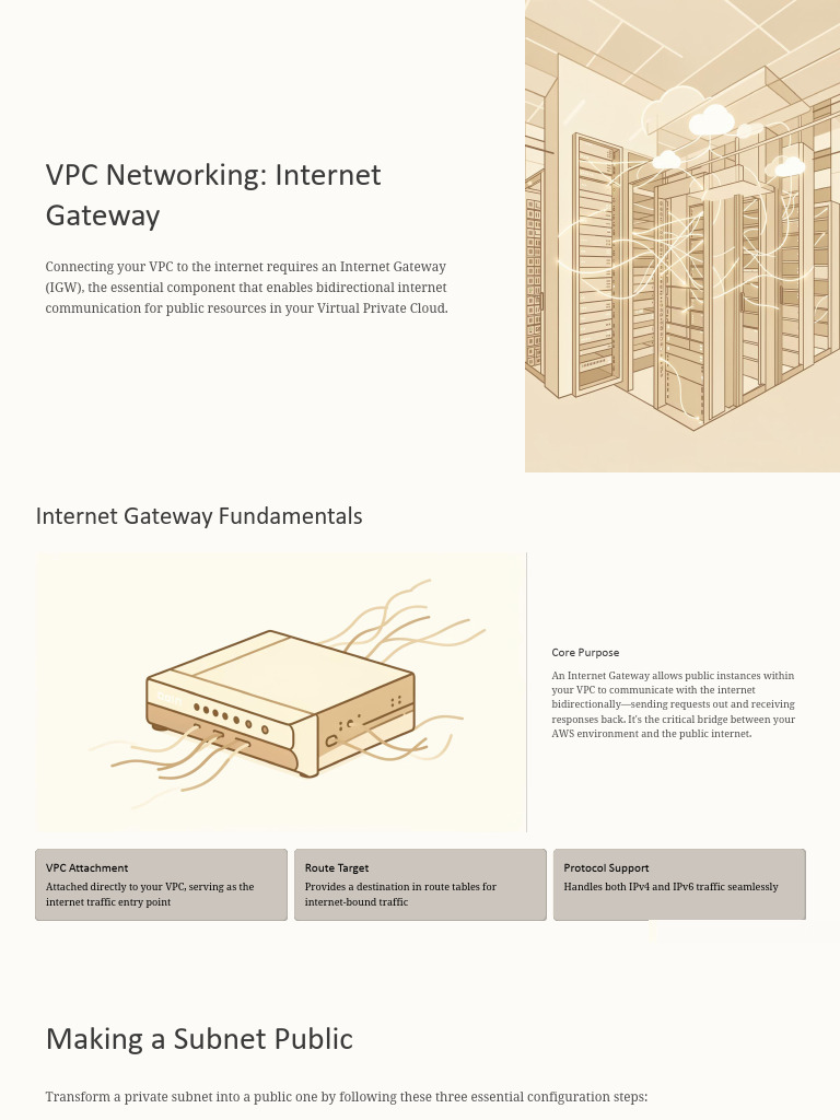 VPC Networking Internet Gateway | PDF | Ip Address | Internet