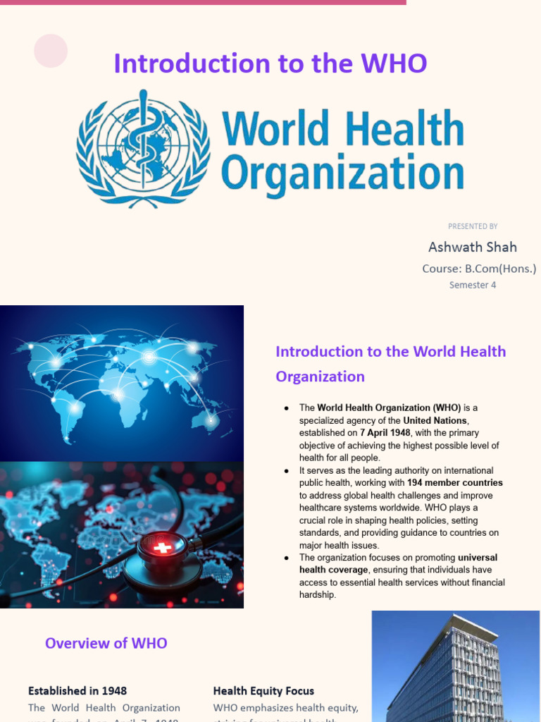 Introduction To The World Health Organization | PDF | World Health ...