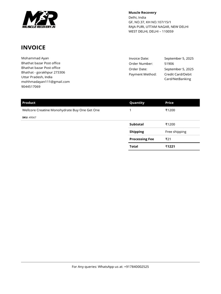 Invoice 51906 | PDF