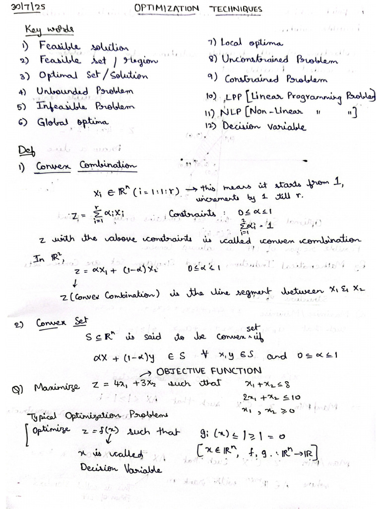 Optimization Techniques | PDF