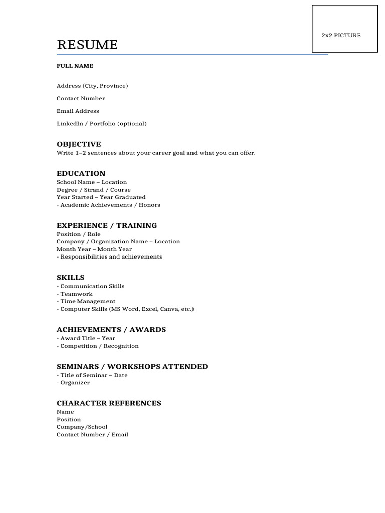 Resume Template | PDF