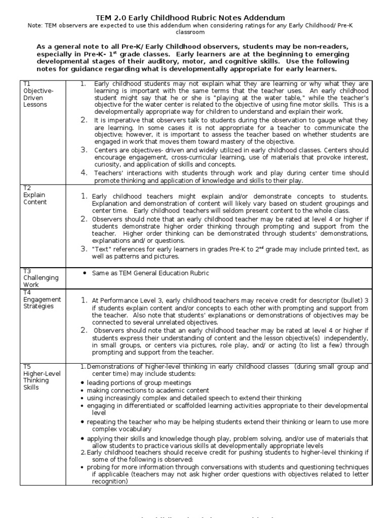 Pre K Addendum FINAL Early Childhood Education Childhood