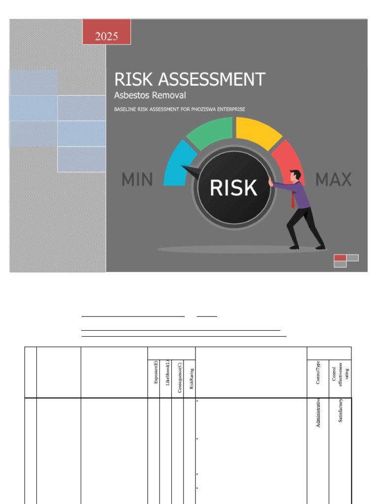 Asbestos Risk Assessment Signed | PDF | Personal Protective Equipment ...