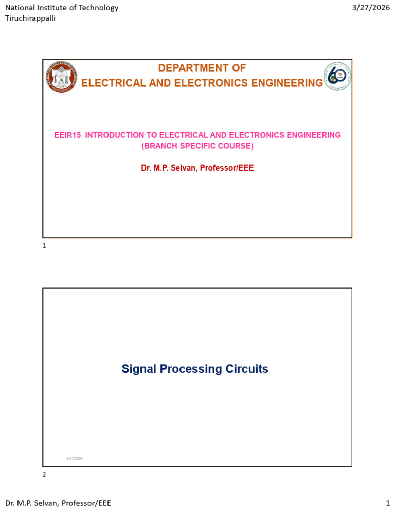 16_Signal Processing Circuits | PDF | Electrical Engineering ...