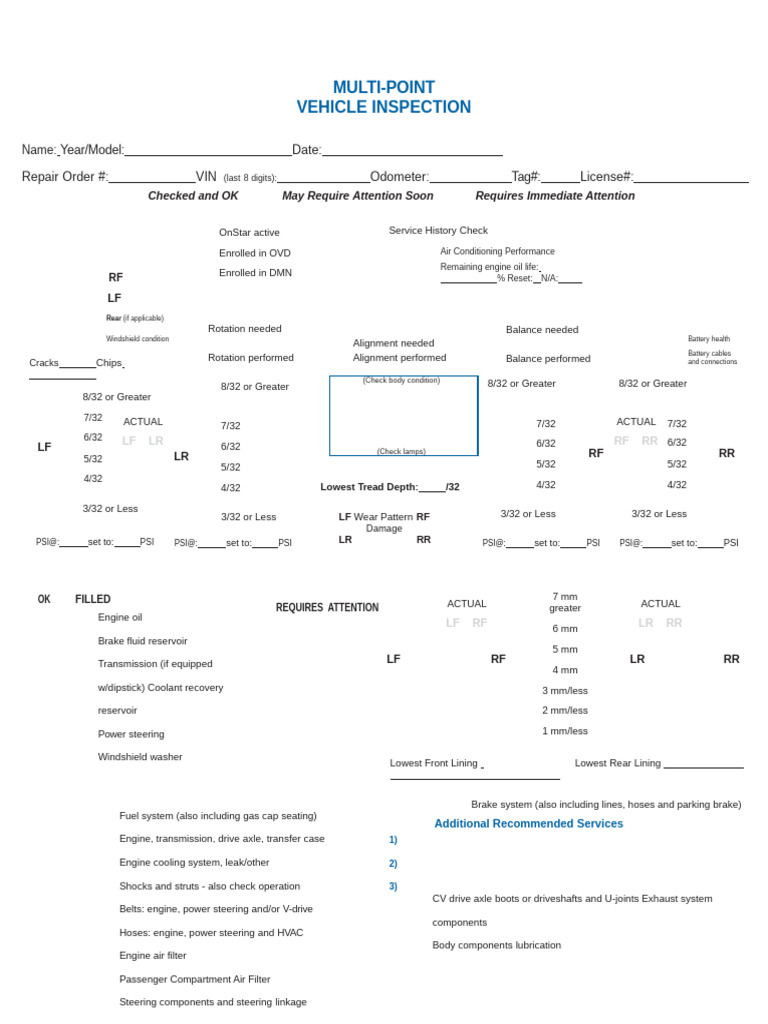 Vehicle Inspection Form 06 (1) | PDF