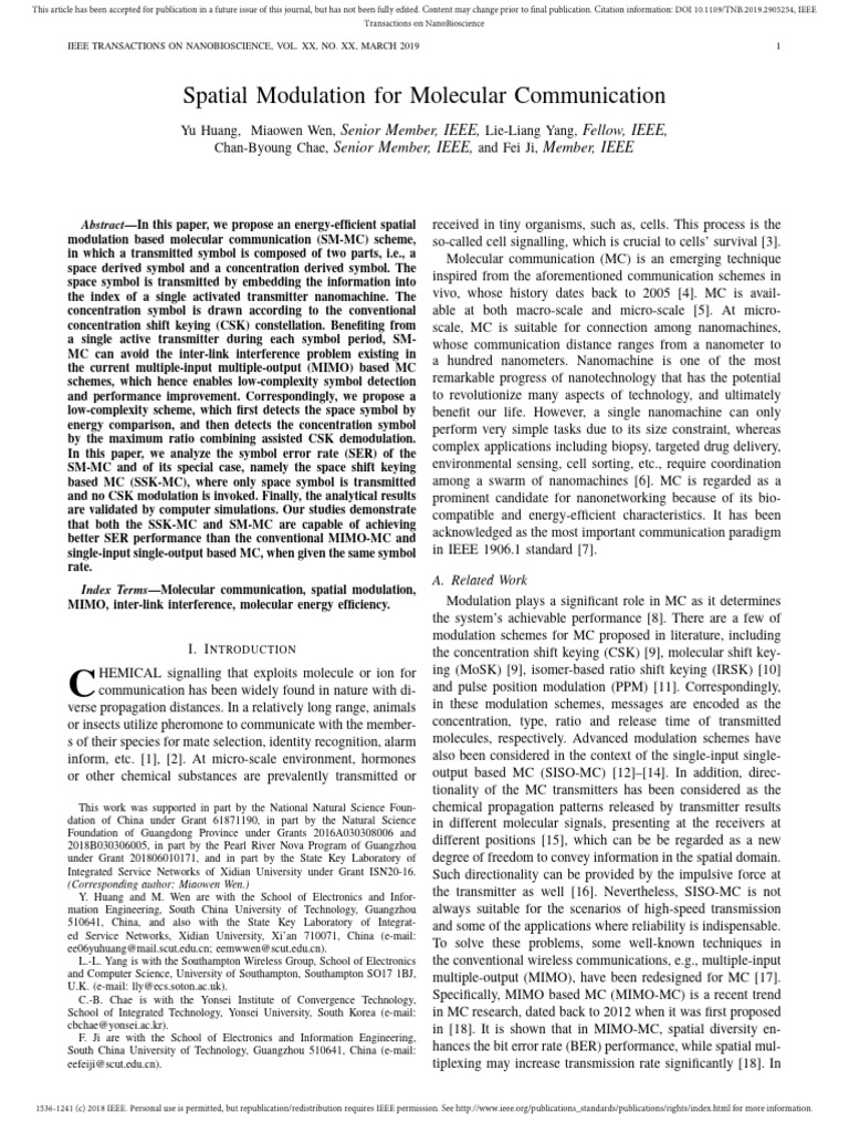 spatial modulation | PDF | Mimo | Multiplexing
