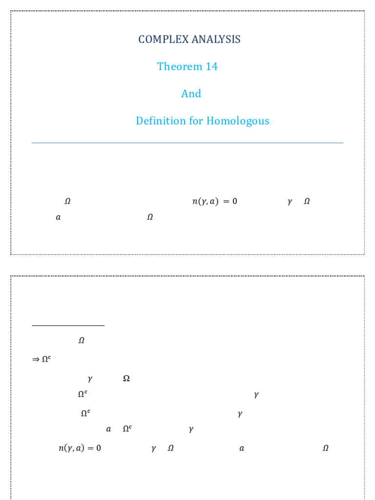 Complex Analysis Theorem 14 (2) | PDF | Theorem | Numbers