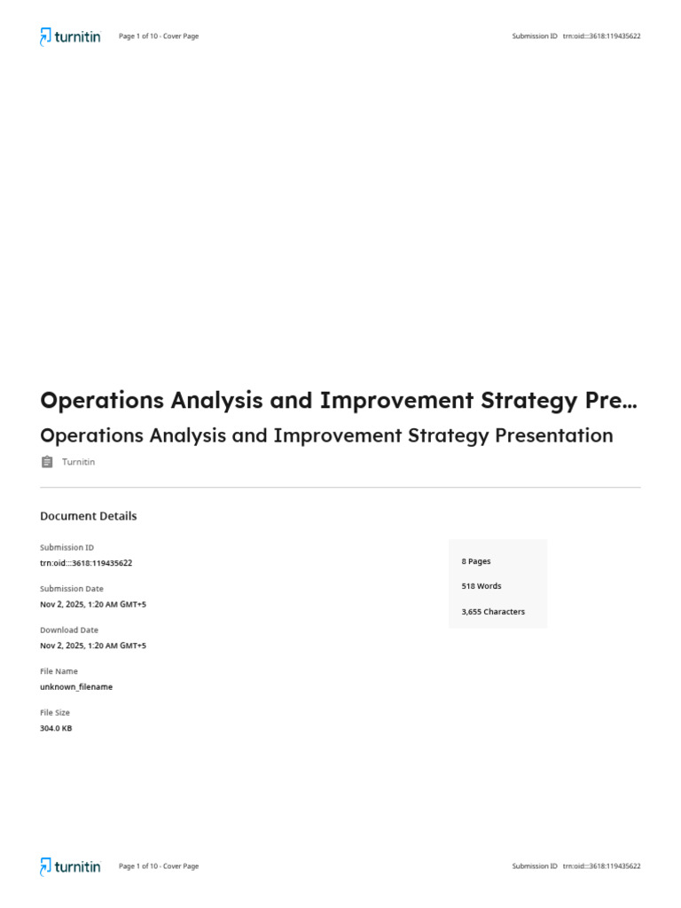 AI_Operations Analysis and Improvement Strategy Presentation | PDF ...