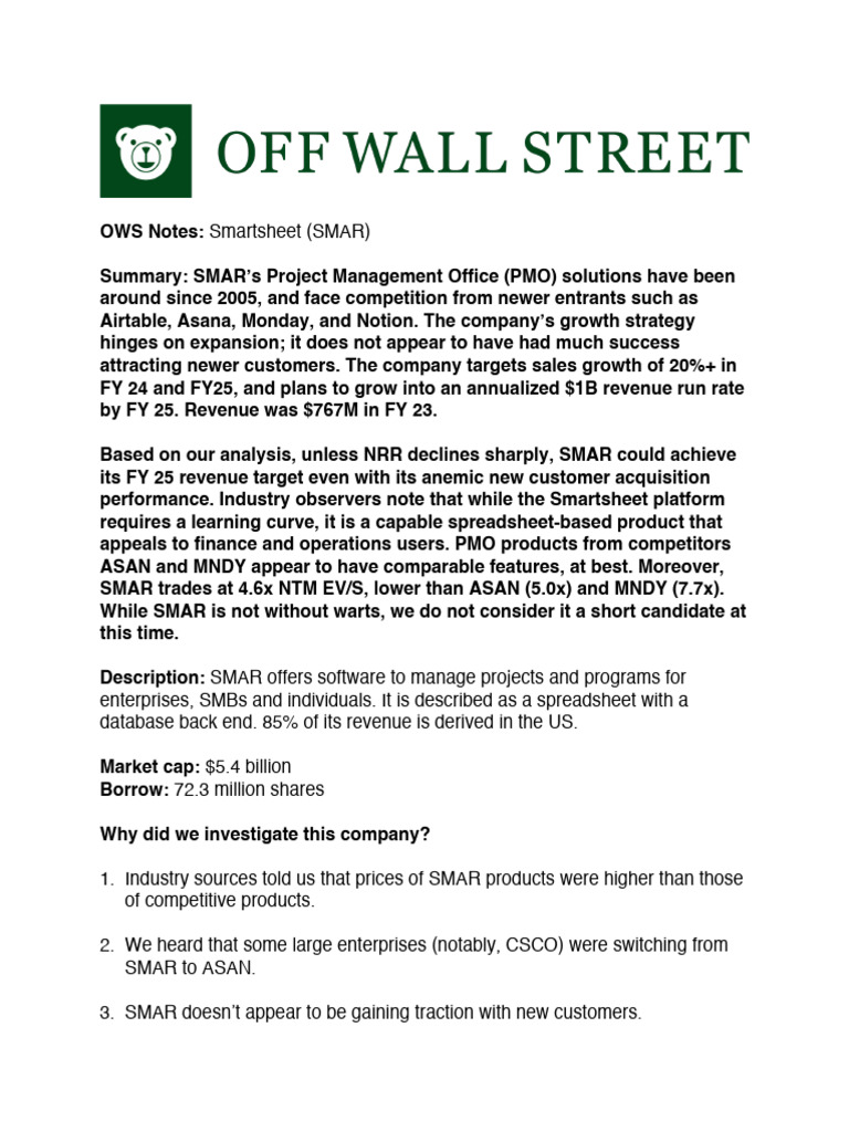 Smar Ows Notes 9.24.2023 | PDF