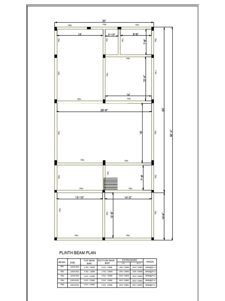 Plinth Beam Plan | PDF