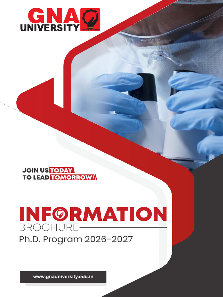 PHD Brochure 2026 | PDF | Doctor Of Philosophy | Thesis