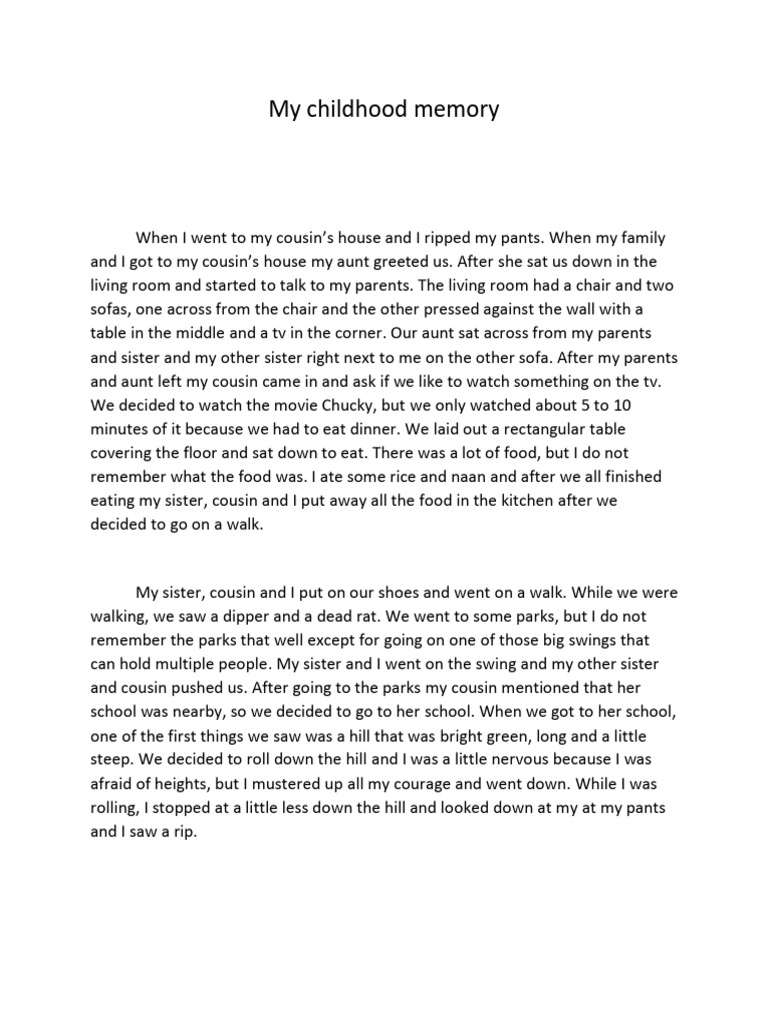 my childhood memory | PDF