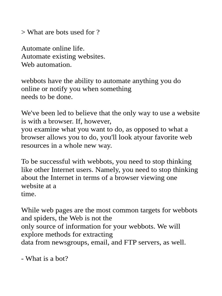bot1 | PDF | World Wide Web | Internet & Web