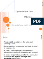 The Open General Quiz IITB - Elims