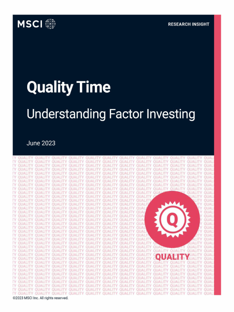 MSCI Barra Quality Factor | PDF | Investing | Leverage (Finance)