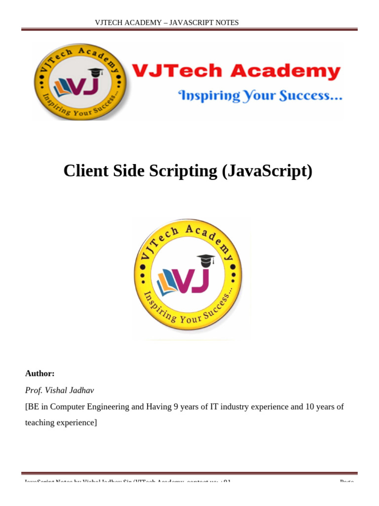 795962817 UNIT I Basics of JavaScript Programming | PDF | Dynamic Web ...