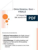 The Open General Quiz IITB - Finals Part 1