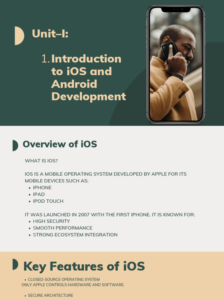 Unit–I Introduction to IOS and Android Development (1) | PDF | Ios ...