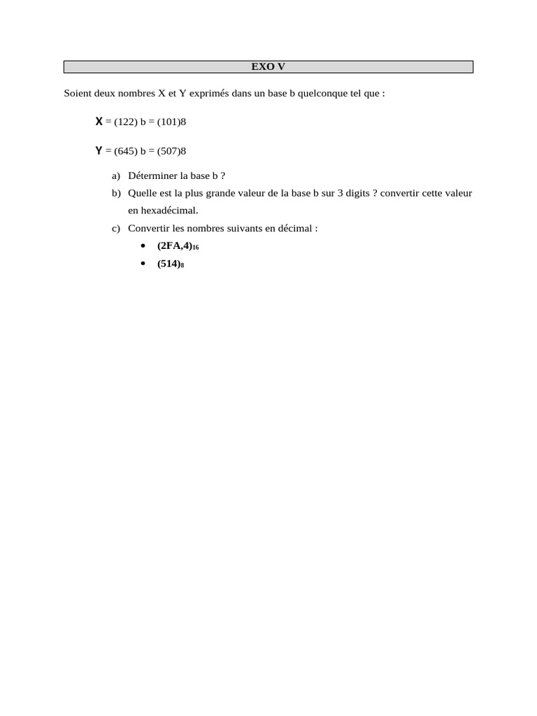 Exercice | PDF