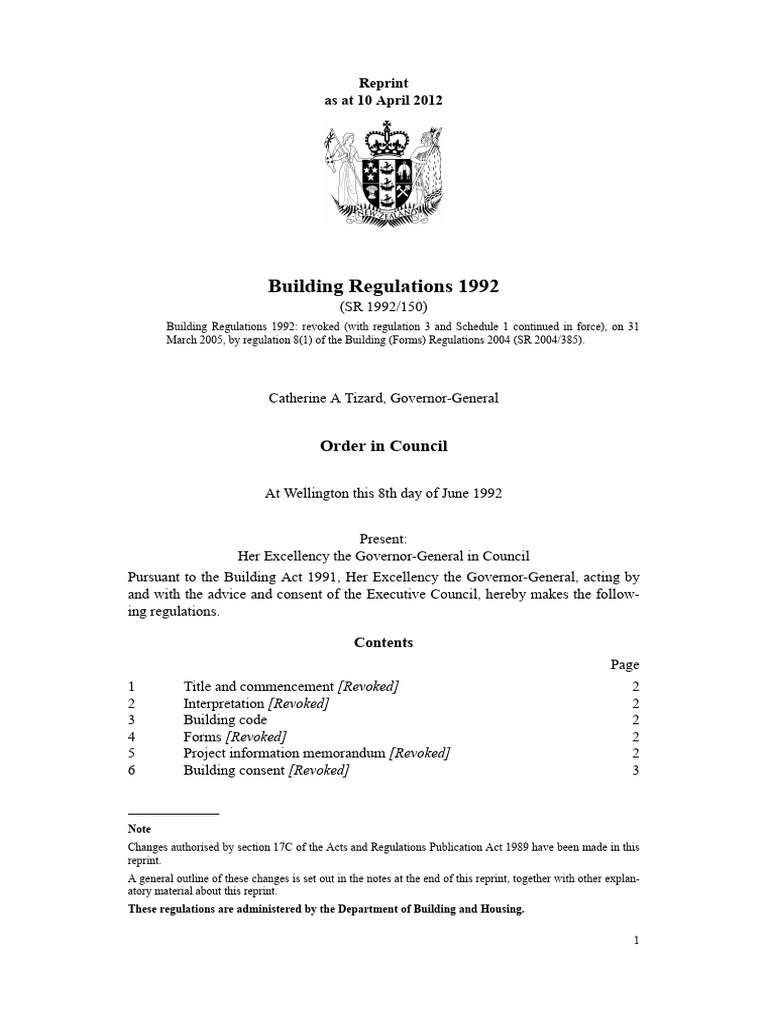 Building Regulations 1992 | PDF | Building | Building Code