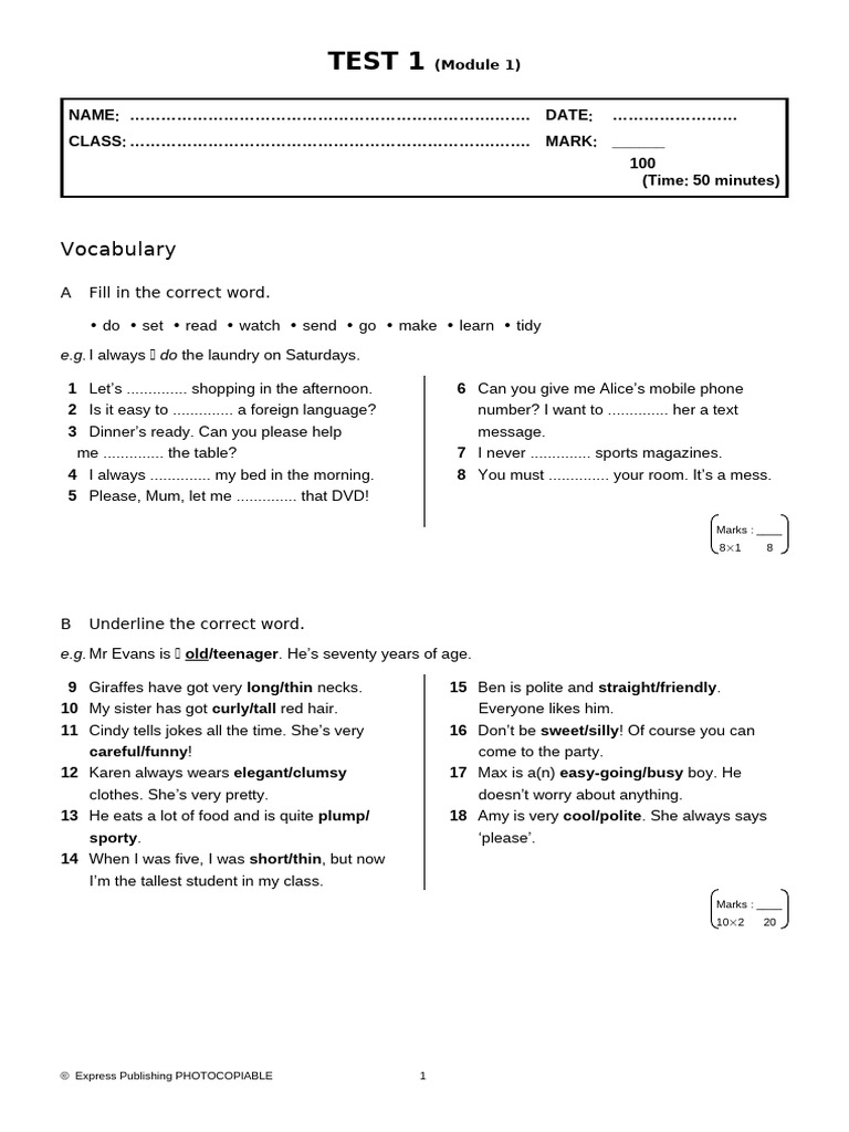 Access 2 INT Test 01 | PDF