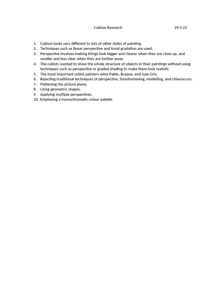 Cubism Research29 | PDF