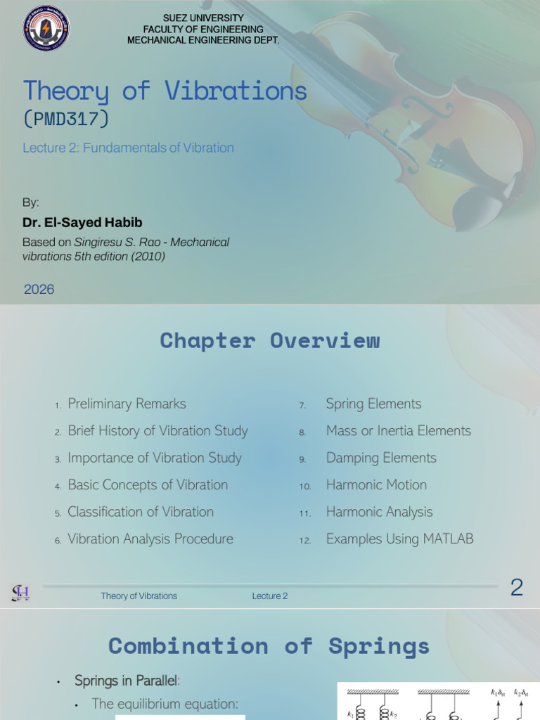 Lecture 2-Introduction to Mechanical Vibrations-2 | PDF | Friction ...