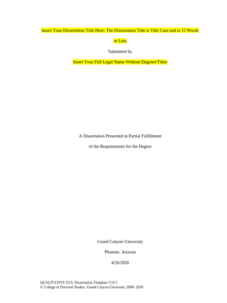 Qualitative Dissertation Template v.10.1 2026.2.20 | PDF | Methodology ...