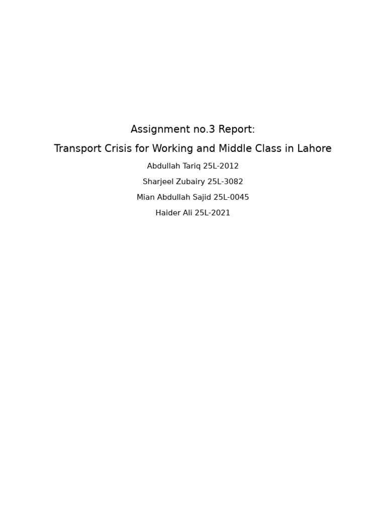 Assignment No 3 (Updated) | PDF | Fare | Transport