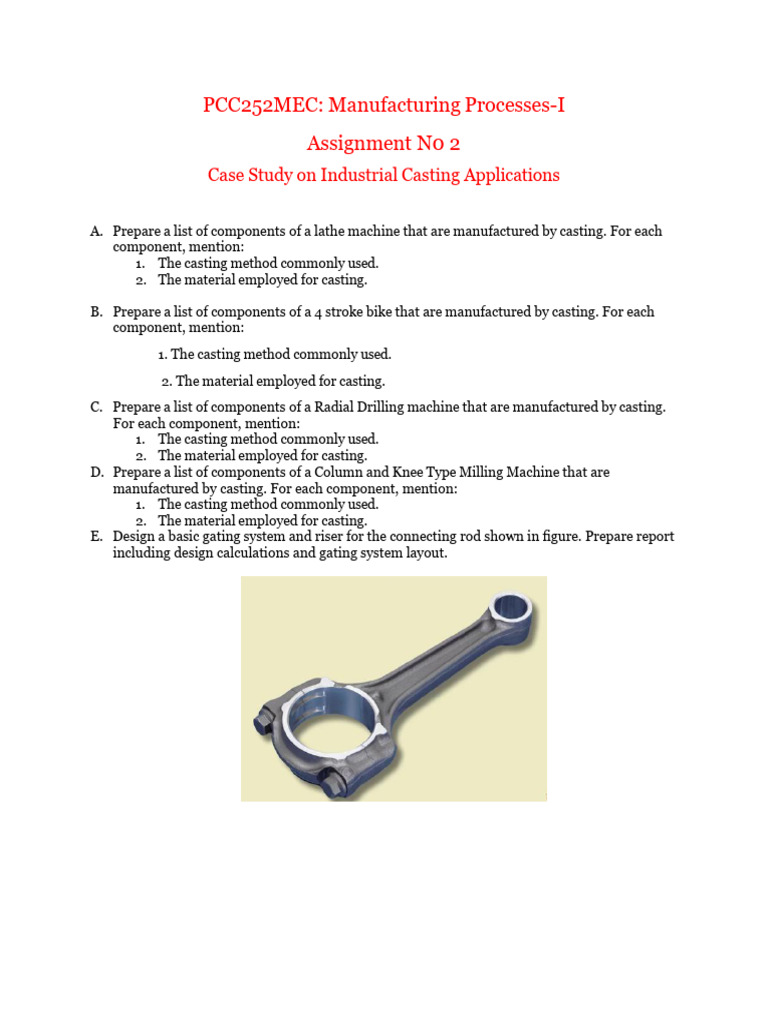 Assignment No 2 Casting | PDF