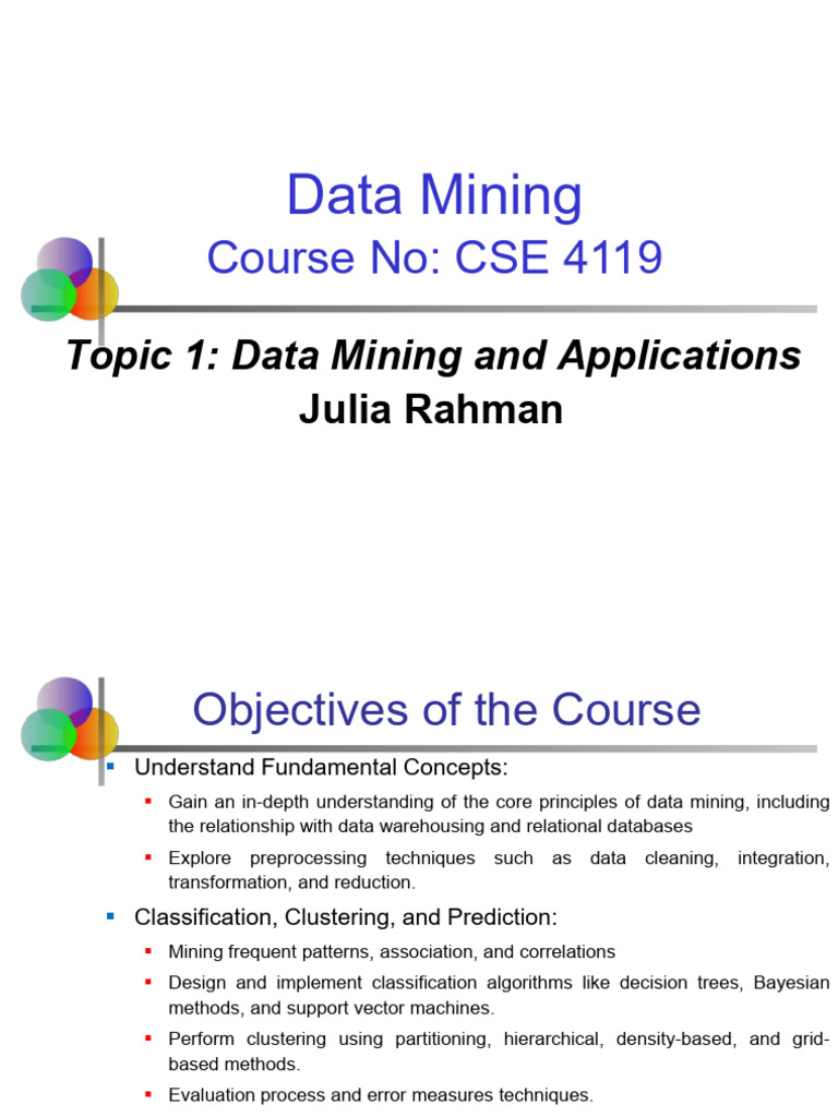 1-Introduction and Applications | PDF | Data Warehouse | Data Mining