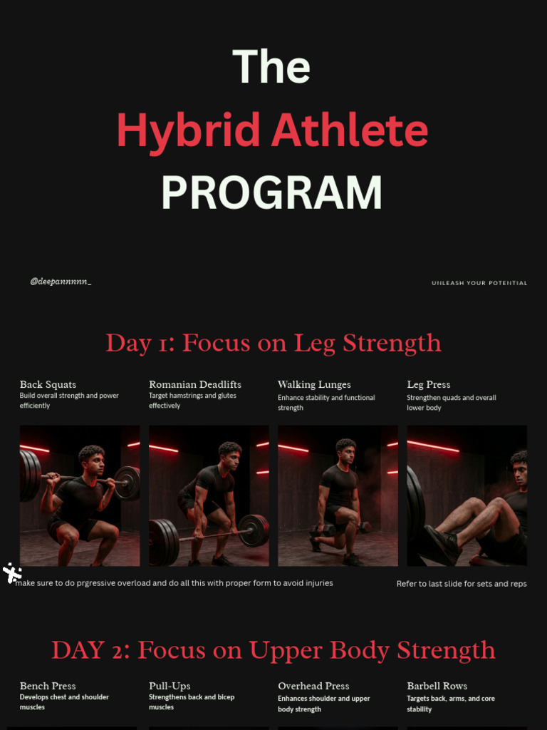 Hybrid Athlete Workout Plan | PDF | Endurance | Physical Fitness