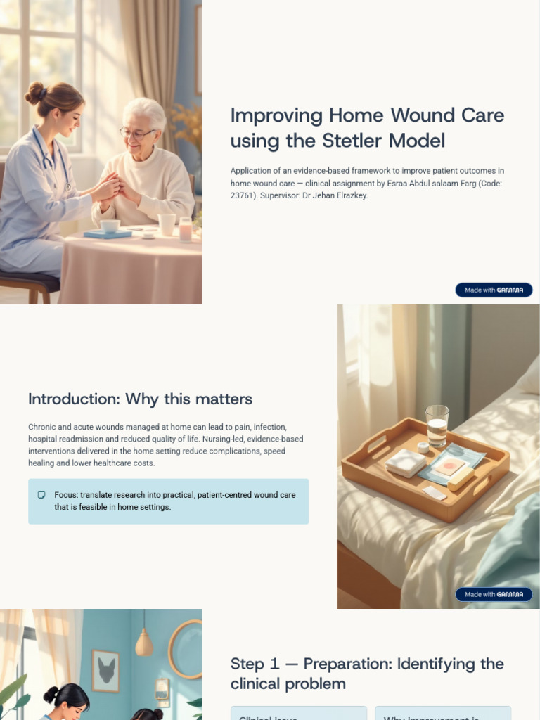 Improving Home Wound Care Using the Stetler Model (1) | PDF | Wound ...
