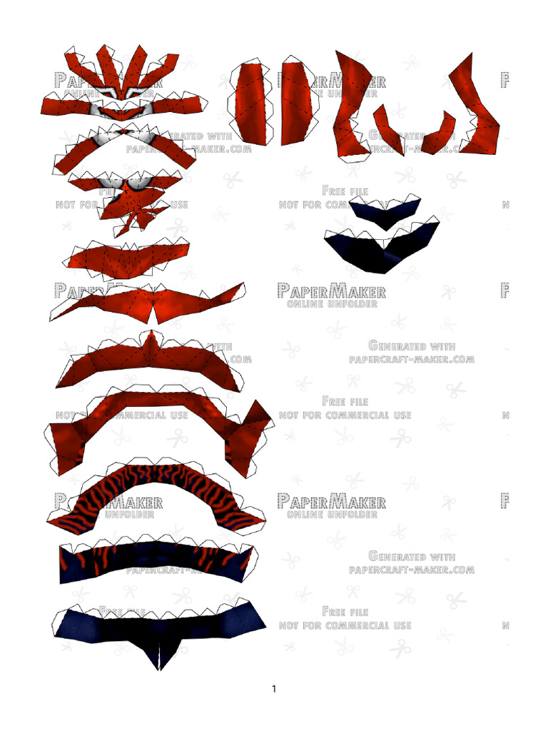 18cm Toxin Papercraft Lines(No Password) - Papercraft-maker.com | PDF