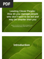 Leading Clever People