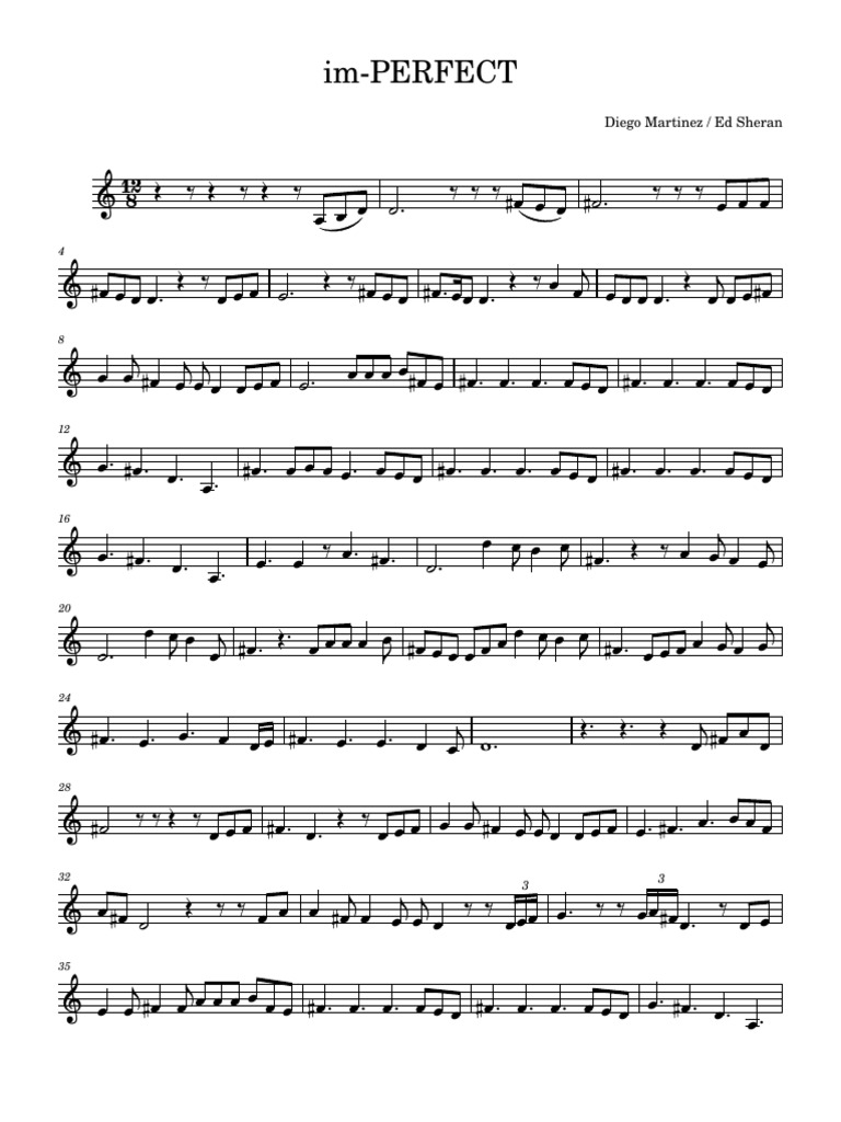 im-PERFECT (Dmajor) | PDF
