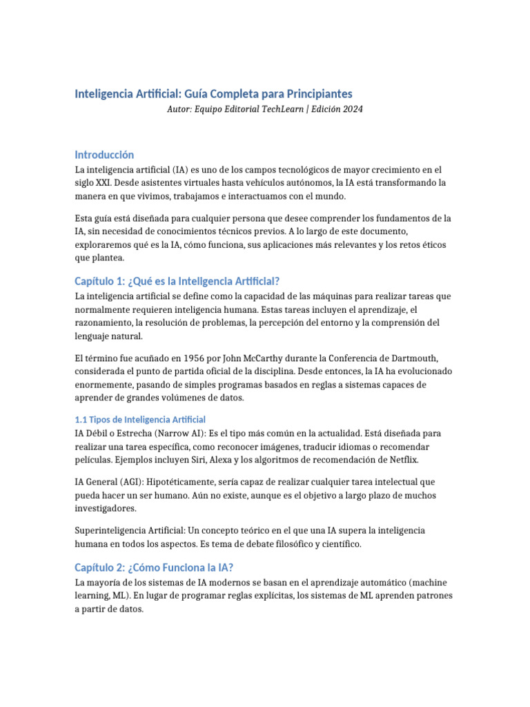 01 Guia Inteligencia Artificial | PDF | Inteligencia artificial ...