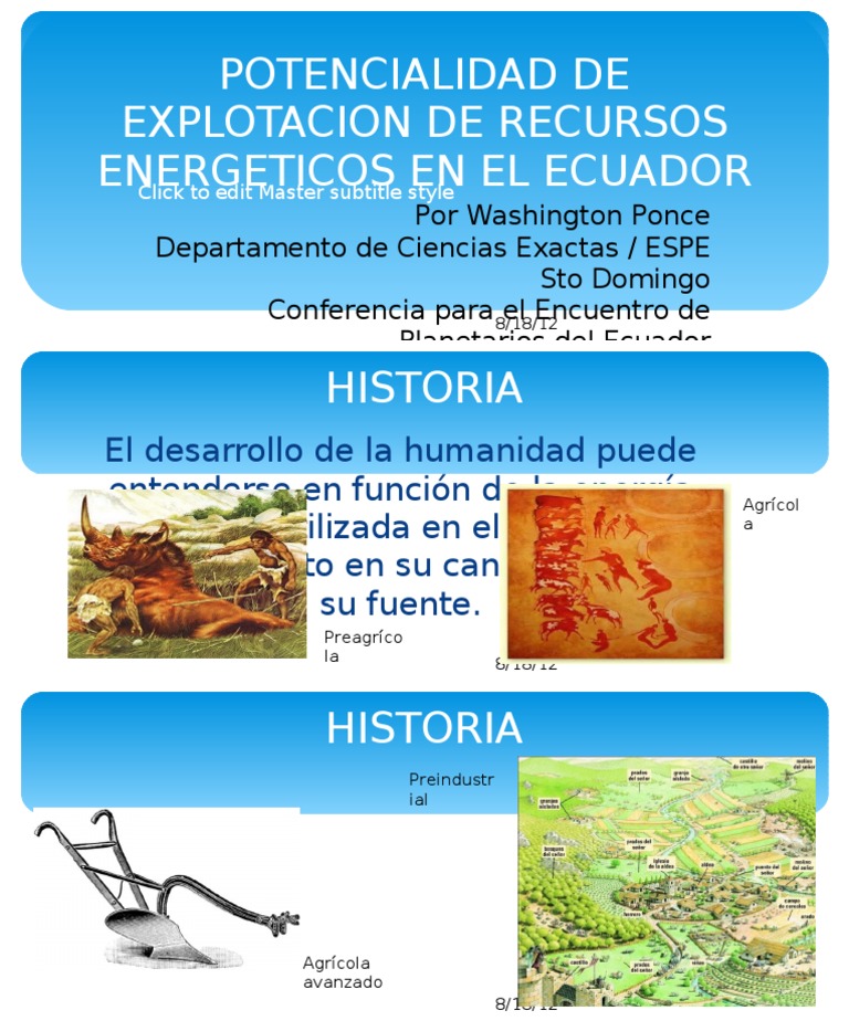 Potencialidad de Recursos Energeticos en El Ecuador | PDF | Tecnología ...