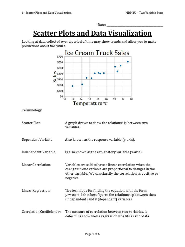 01 - Scatter Plots and Data Visualization | PDF | Scatter Plot ...