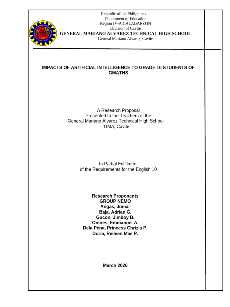 Research Proposal g10 Hanan Nemo Subject Completion | PDF | Artificial ...