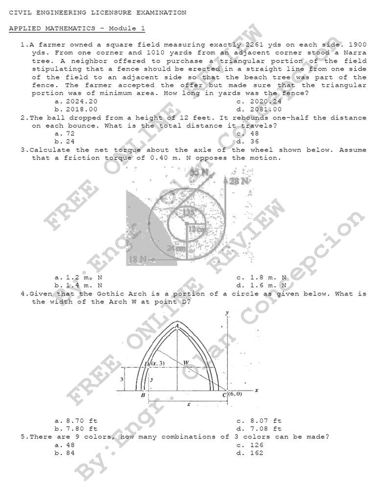Ce Lem Stc Applied Mathematics Module 1 | PDF | Length | Yard