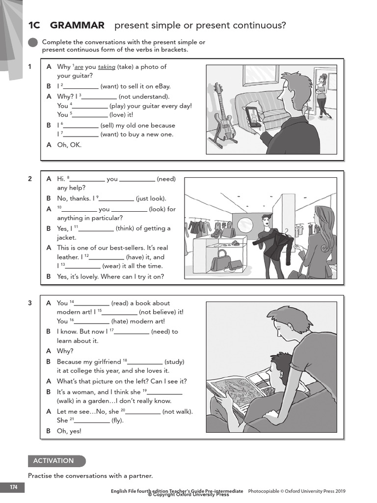Present simple vs continuous | PDF | Linguistics | Syntax