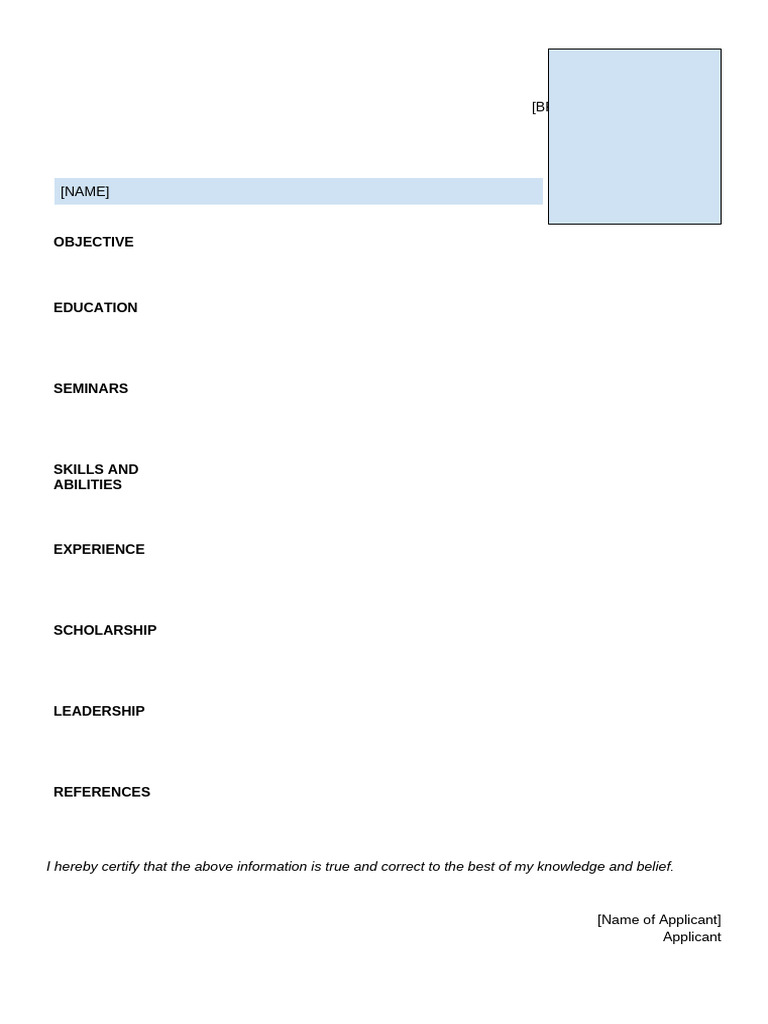 GP Resume Template | PDF