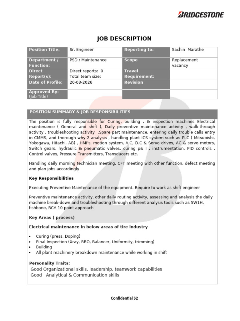 BSAPIC Job Description _ Senior Electrical Engineer (2) | PDF ...