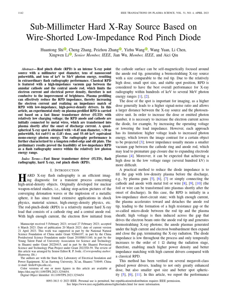 2023.TPS.shi.Wire Shorted RPD | PDF | X Ray | Electron