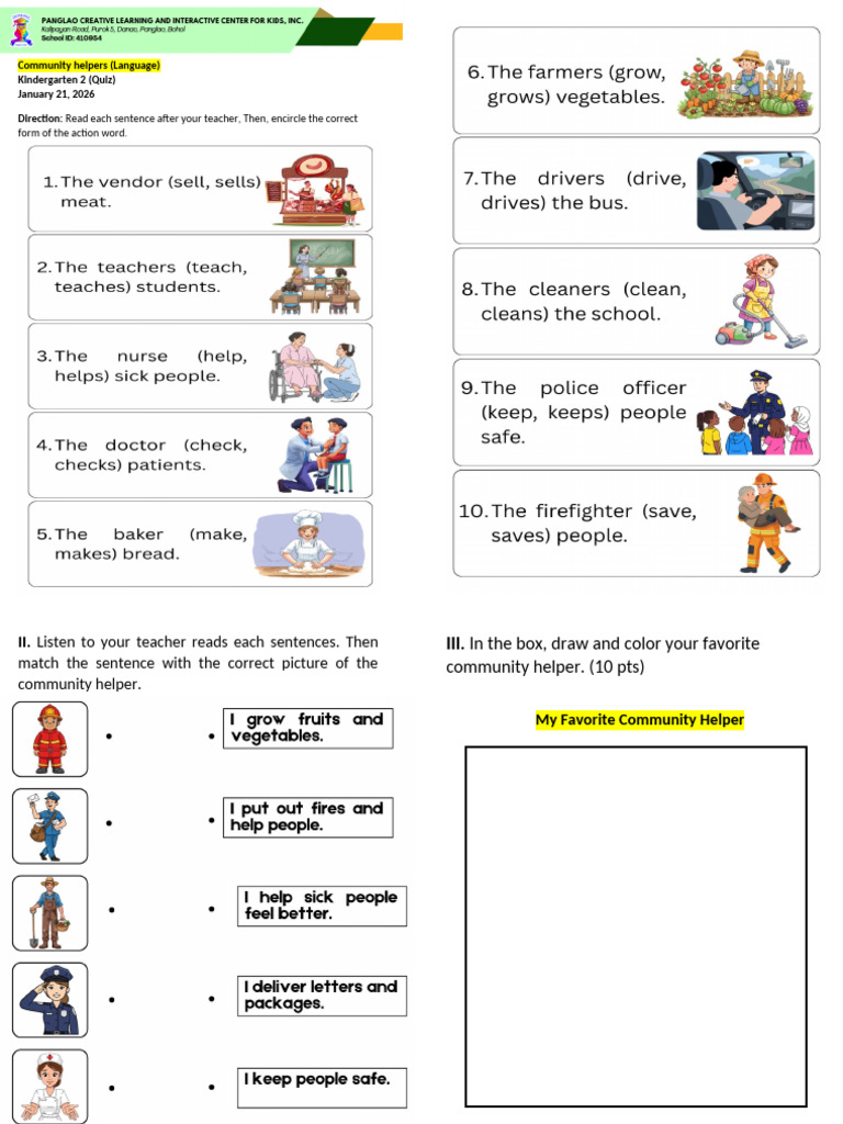Community Helpers (Jan 24) | PDF