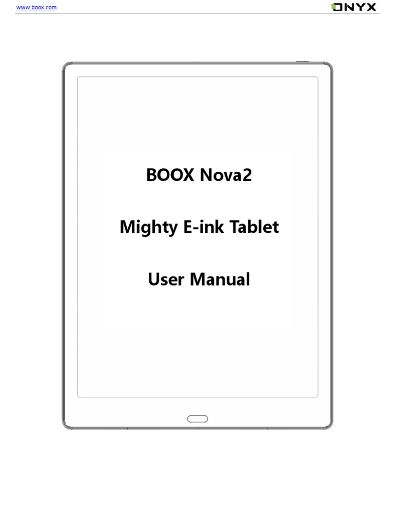 Boox Nova2 User Manual | PDF | Icon (Computing) | Computer File