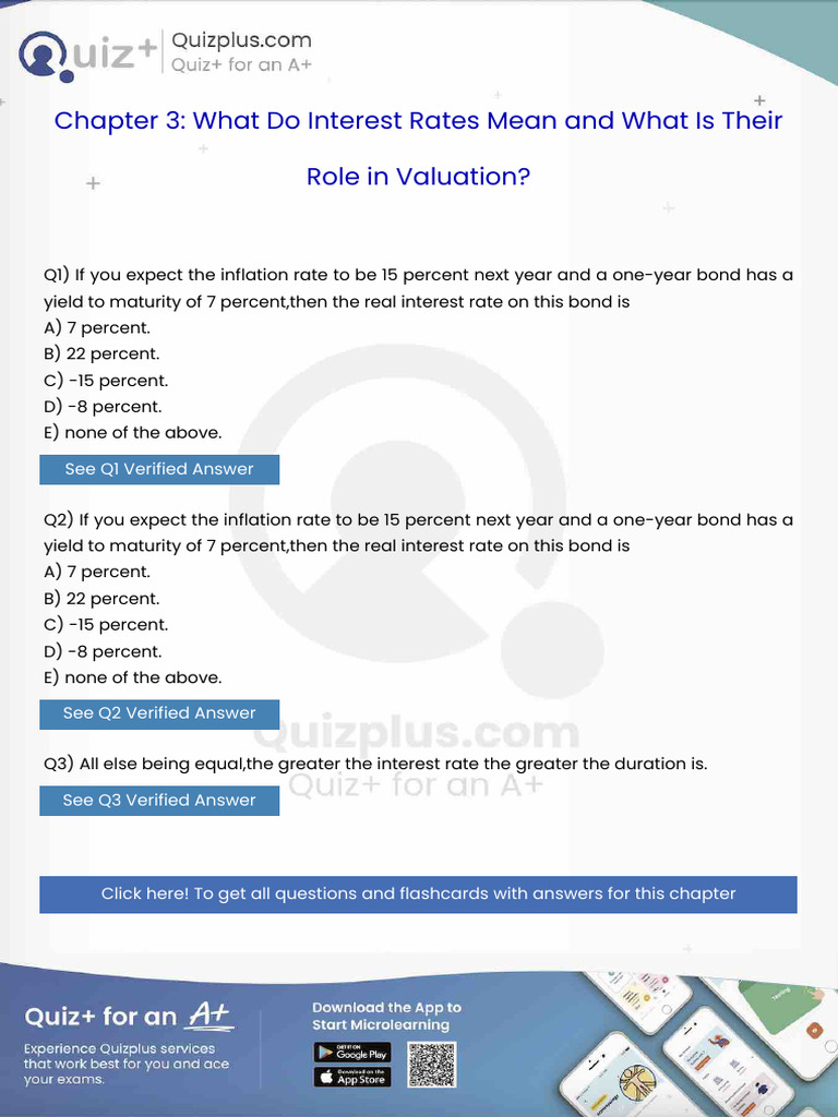 If You Expect the Inflation Rate to Be 15 Percent Next Year and a ...