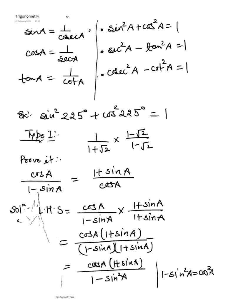 Trigonometric Identities Demo Class | PDF
